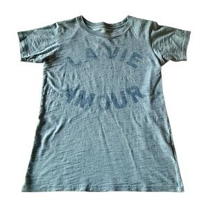 J. Crew - French Graphic Tee - La Vie Amour - XXS